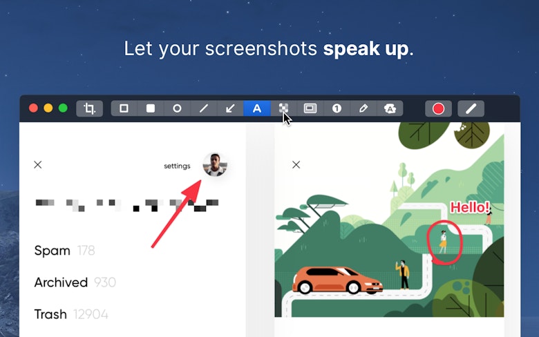 Let your screenshots speak up.