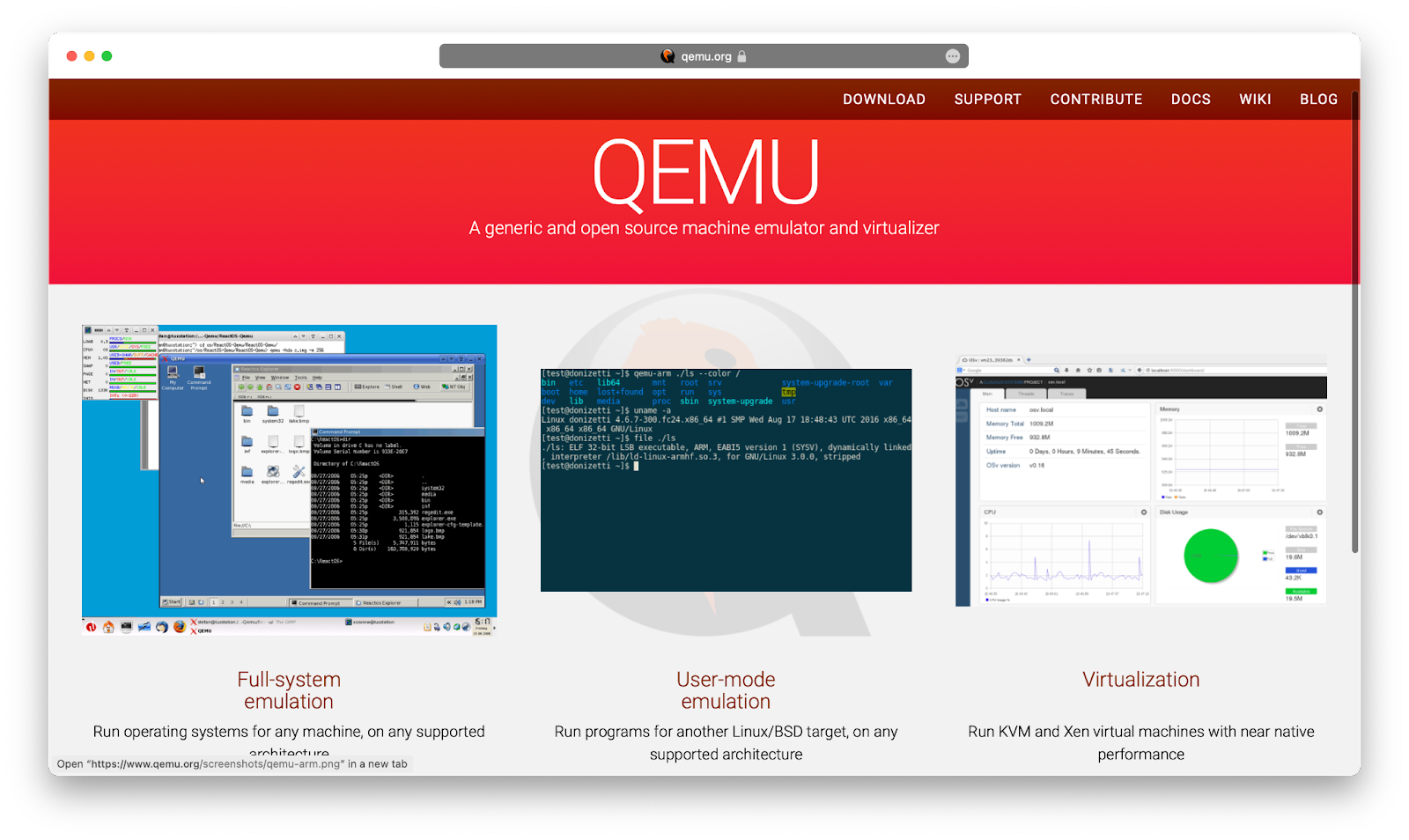 qemu emulator vm mac